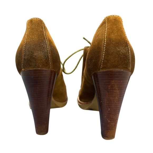 BCBGeneration Brown Leather Suede 4.5" Heels Round Toe Size 9 US 39 EU Pre-owned - Picture 4 of 9